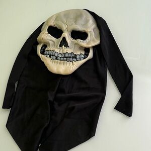 Skull Mask with Black Hood